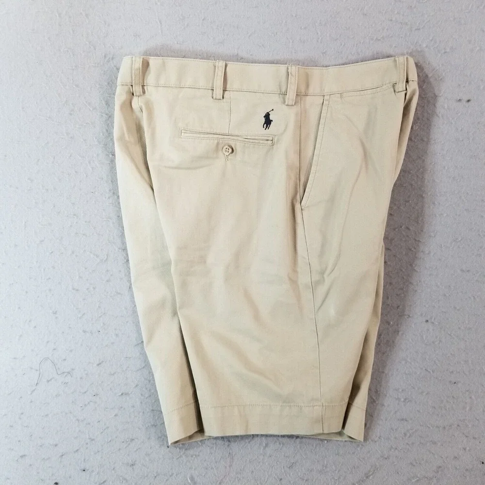Polo Ralph Lauren shorts men's 34x9 beige‎ tan cotton Outdoor preppy